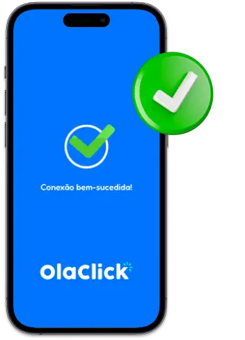 Tela de conexão bem-sucedida do atendente virtual da OlaClick