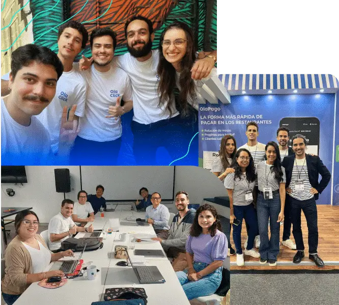 Equipe da OlaClick no escritório