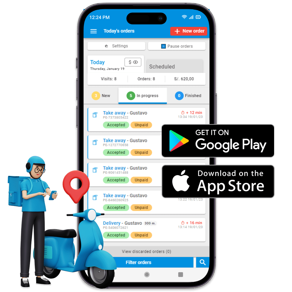 App para o entregador da OlaClick